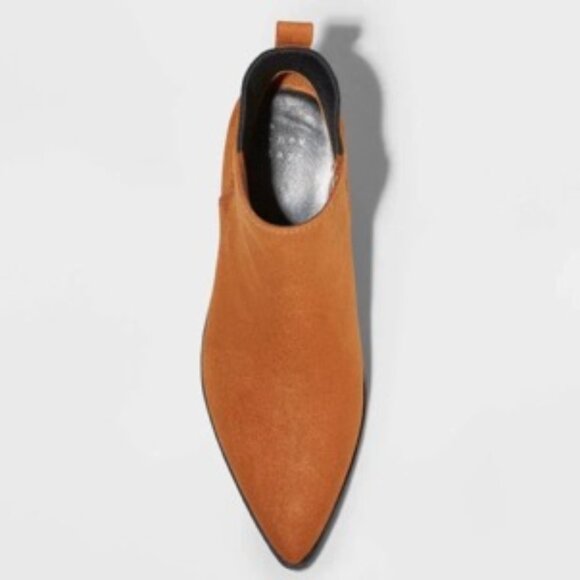 A New Day Women's Gwen Block Heel Boot Pointed Toe Cognac Size 8 - Picture 3 of 3